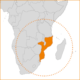mappa mozambico